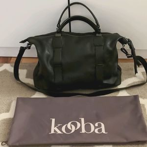 Kooba Black Glovetanned Smooth Crossbody Satchel